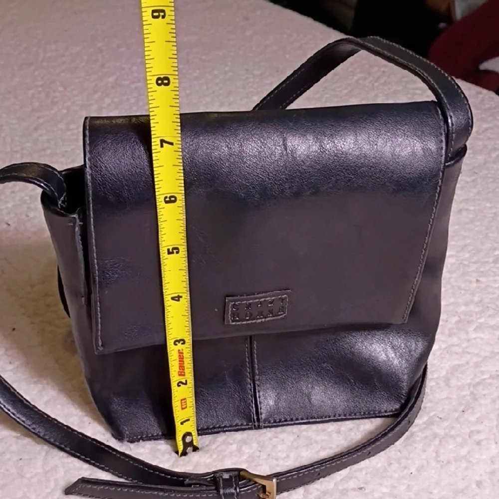 Crazy Horse ‎ Vintage Black Leather Shoulder Bag